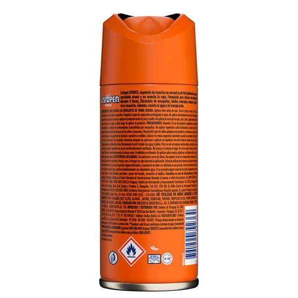 Repelente en Aerosol Livopen Protección Total  x 165 ml alt