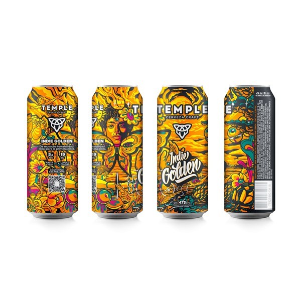 Cerveza Blanca Temple Golden en Lata 473 cc. alt