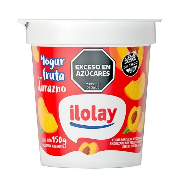 Yogur Ilolay Con Trozos de Durazno 150 g #1