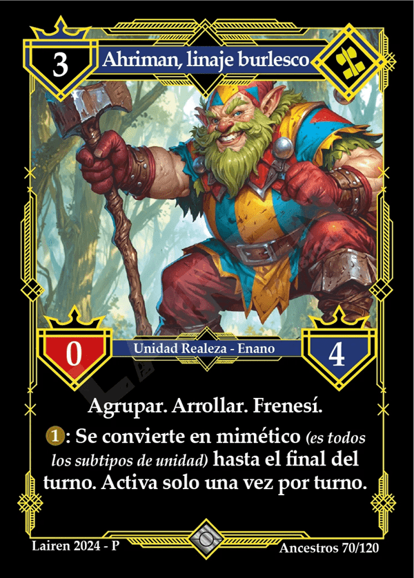 70 Ahriman, Linaje Burlesco - Coste 3