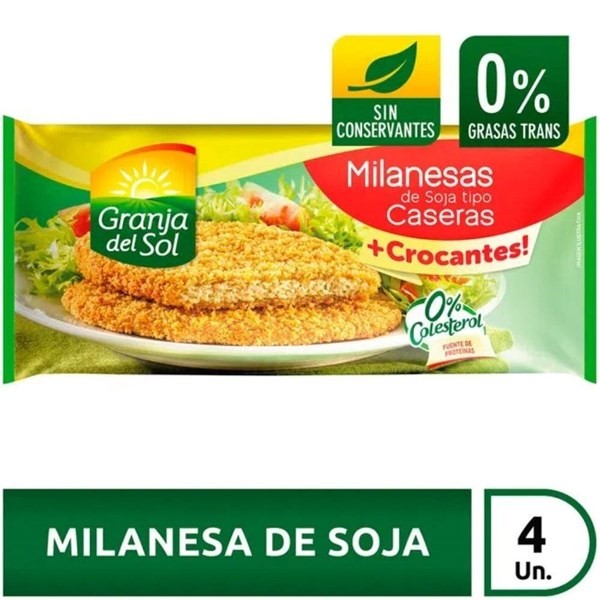 Milanesas De Soja Granja Del Sol Tipo Casero X 330 Gr #1