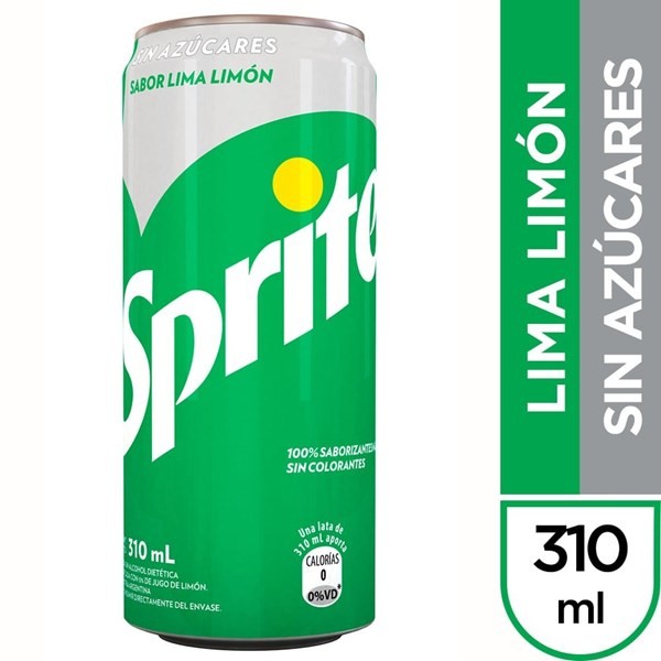 Gaseosa Sprite Sin Azúcar Lima-Limón 310 ml #1