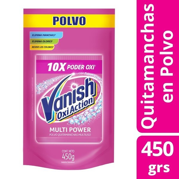 Vanish Jabon En Polvo Quitamanchas Rosa Doypack 450 Gr #1