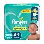 Pañal Pampers Confort Sec Hipoalergénico Hiperpack Xxg #1