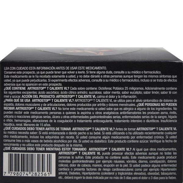 Artrostop T Caliente  VL| 24 Sobres | Diclofenac Potásico alt