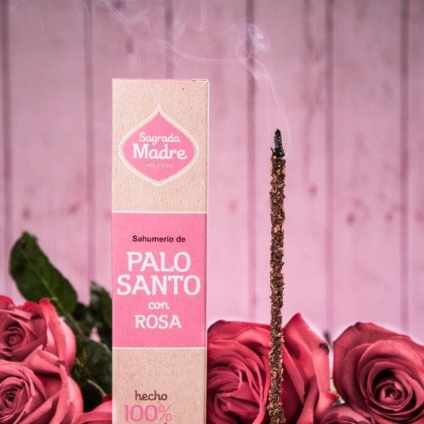 Sagrada Madre Sahumerios de Palo Santo Con Rosa alt