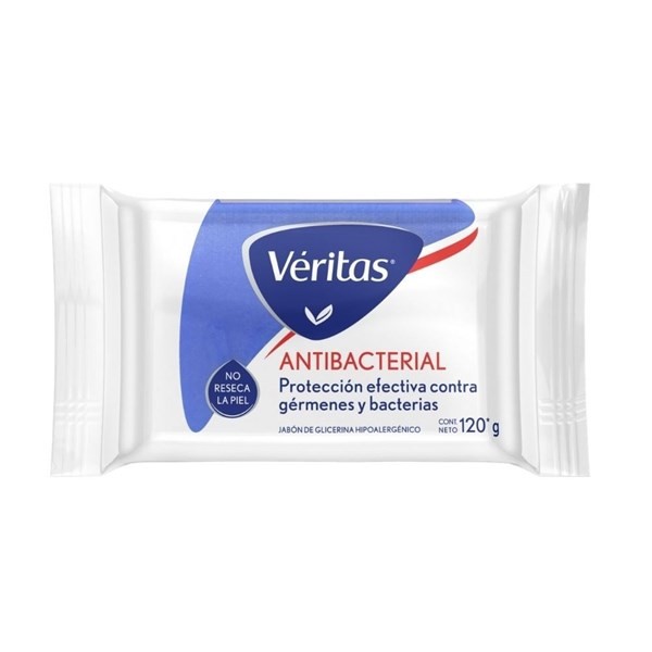 Jabon Solido Veritas Glicerina Antibacterial 120 gr