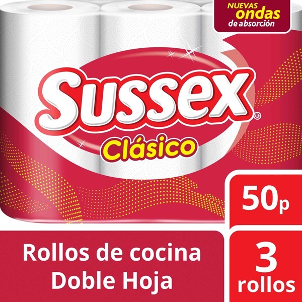 Rollo Cocina Sussex Clasico 50paños X 3un #1
