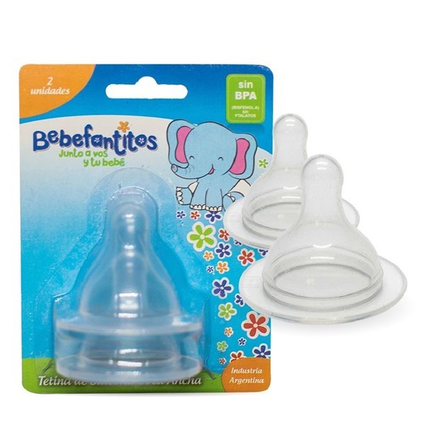 Bebefantitos Tetina de Silicona Boca Ancha (2 Unidades) alt