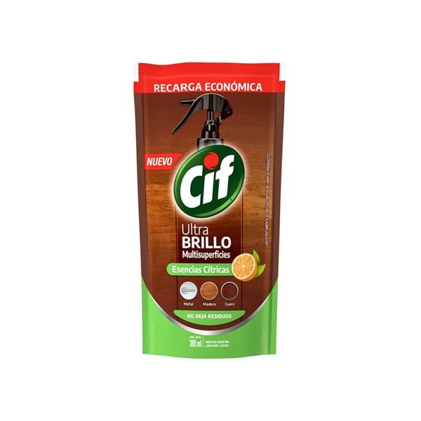 Limpiador Cif Ultra Brillo Esencias Criti Doypack 380 Ml alt