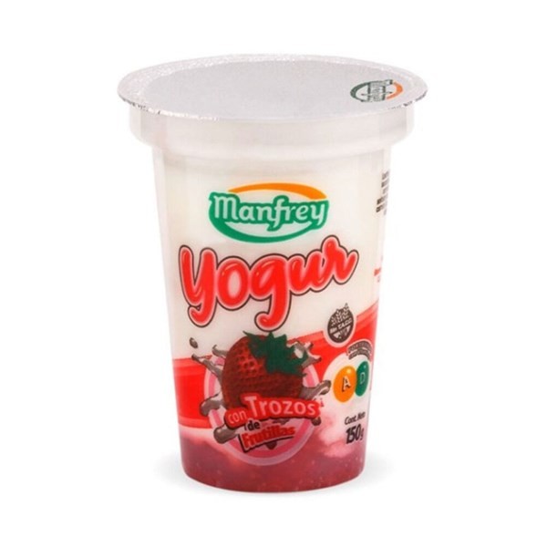 Yogur Entero Manfrey Frutilla 150 g. #1