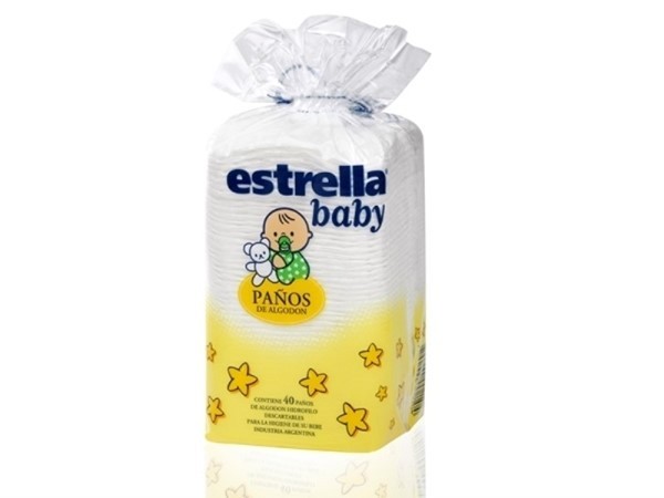 Estrella Baby Paños de Algodon (40 Unidades)