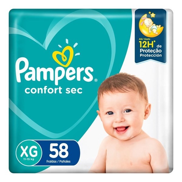Pañales Pampers Confort Sec Max  xg 58 U #1