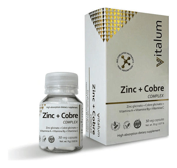 Zinc + Cobre Vitalum Complex Anti Acne 30 capsulas #1