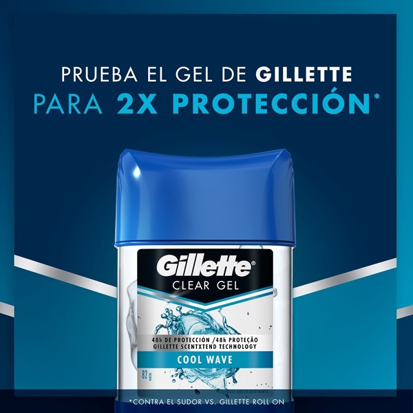 Gillette Antitranspirante en Gel Cool Wave Clear 82 gr alt