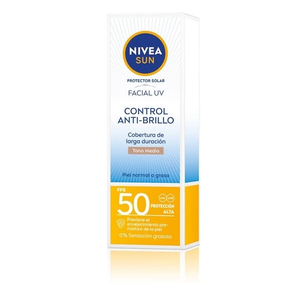 Protector Solar Nivea Sun Control Antibrillo Facial Tono Medio Fps 50 x 50 ml alt