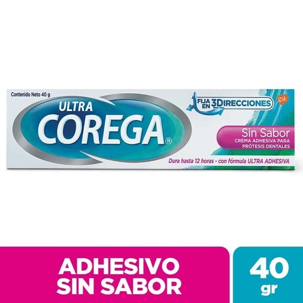 Corega Adhesivo Para Prótesis Dentales Ultra Crema Sin Sabor 40 Gr alt