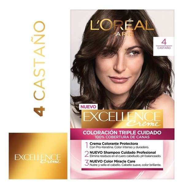 Excellence Kit de Coloracion Castaños 4 Castaño