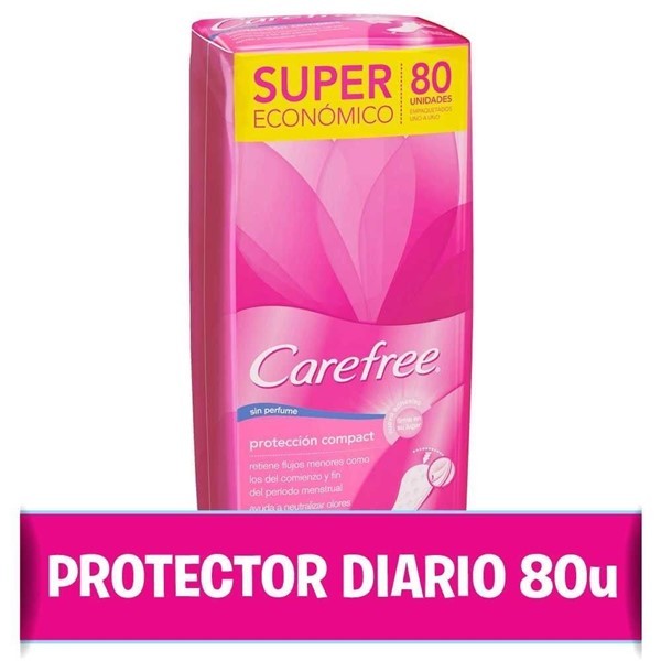Carefree Protectores Diarios Protección Compact X80 Unidades