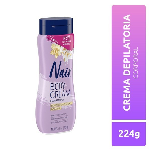 Nair Crema Corporal Depilatoria Leche de Avena Y Vainilla 224 gr alt