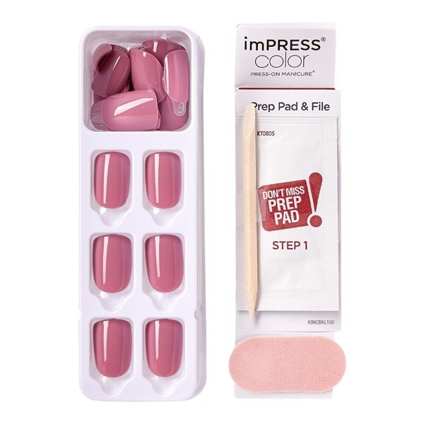 Uñas Postizas Press On Impress Color Petal Pink #1