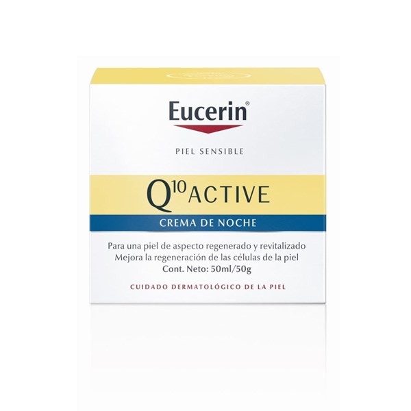 Crema Facial Antiarrugas De Noche Eucerin Q10 Active Para Piel Seca X 50 Ml #1