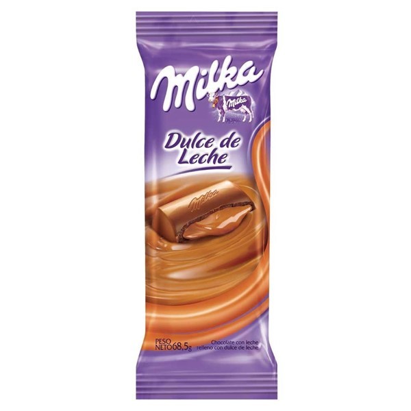 Chocolate Milka Con Dulce De Leche 68.5 Gr
