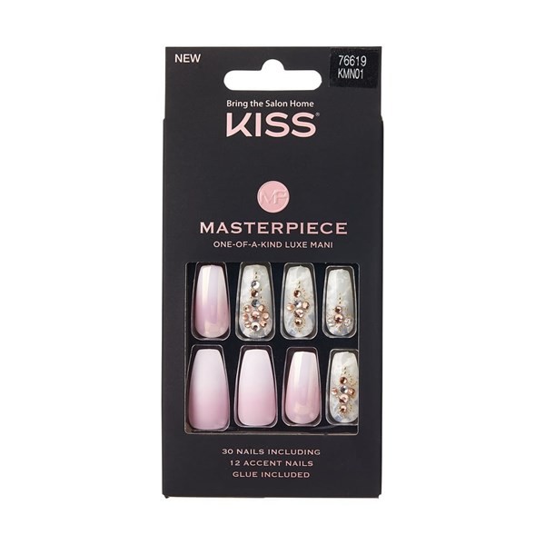 Impress Uñas Postizas Kiss Masterpiece Glue-On Nails Kitty Gurl Long #1