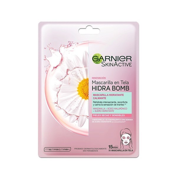 Garnier Mascarilla en Tela Hidra Bomb Calmante de Manzanilla x 1 un #1