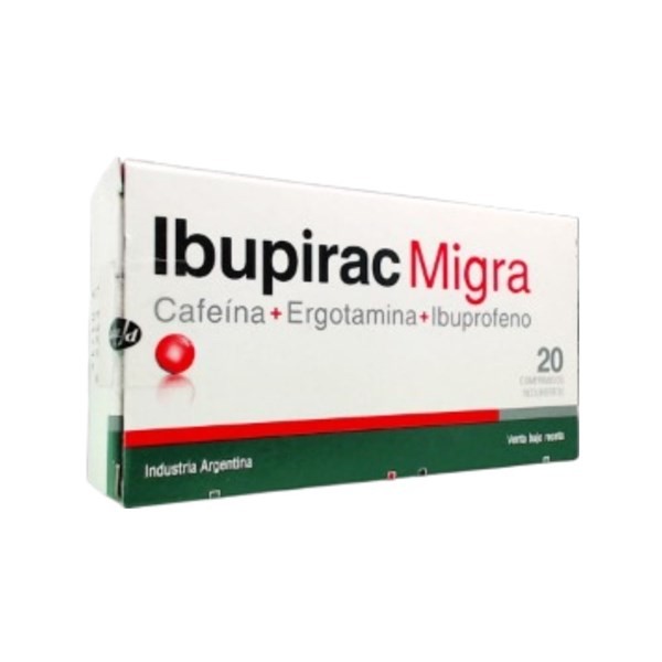 Pfizer Ibupirac Migra Ibuprofeno + Ergotamina + Cafeína x 20 Comp #1
