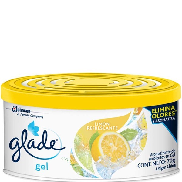 Aromatizante De Ambientes Glade Mini Gel Limón X 70 Gr