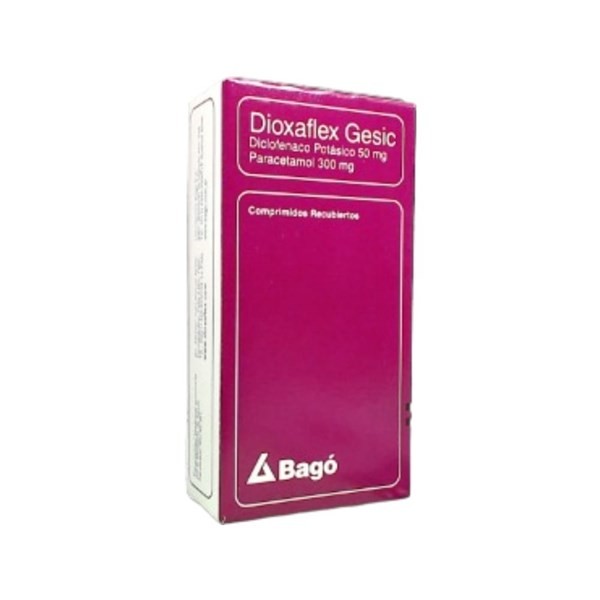 Bagó Dioxaflex Gesic Diclofenac Potásico + Paracetamol x 10 Comp #1