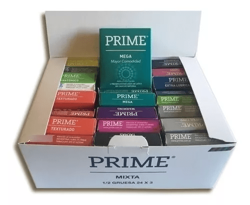 Prime Preservativos Surtidos Mixta 24 Cajitas x 3 (72 U) Variedad alt