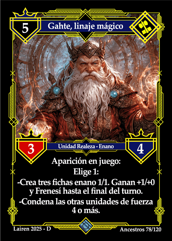 078 Gahte, Linaje Magico Precon Enano/Desertor - Coste 5