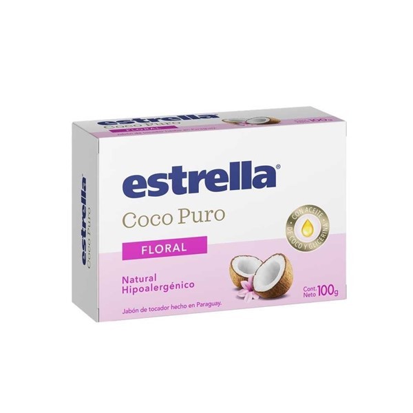 Estrella Jabon en Barra Coco Puro Floral 100 gr alt