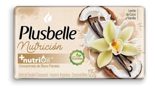 Plusbelle Nutrición Coco Y Vainilla Jabón en Barra 125 g #1