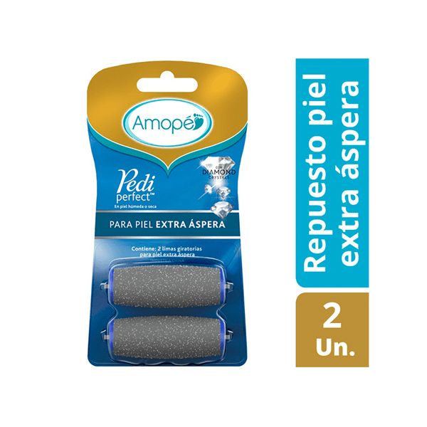 Amope Repuesto Exfoliador Electrónico Para Pies Piel Áspera x 2 2 Unid