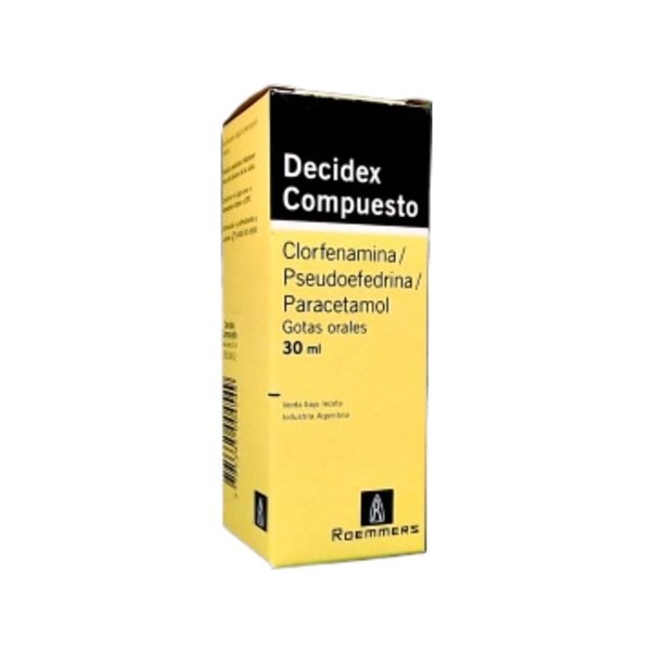 Roemmers Decidex Compuesto Paracetamol + Clorfeniramina + Asoc Gotas x 30 ml #1