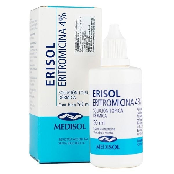 Erisol | Solucion topica 4% 50ml | Eritromicina