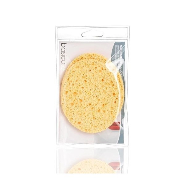 Basicare Esponja Facial de Celulosa Natural Amarillas 2 Unid