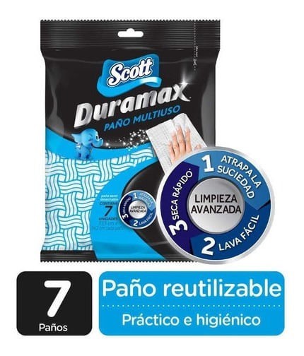 Duramax Paños Scott Reutilizables x 7 Unidades