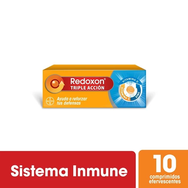 Redoxon Suplemento Dietario Efervescente Naranja Triple Accion x 10 Comprimidos alt