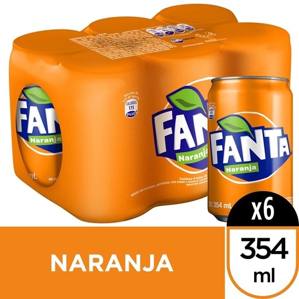 Fanta Naranja Lata 354 Ml Multipack X 6 #1