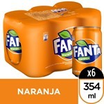 Fanta Naranja Lata 354 Ml Multipack X 6 #1