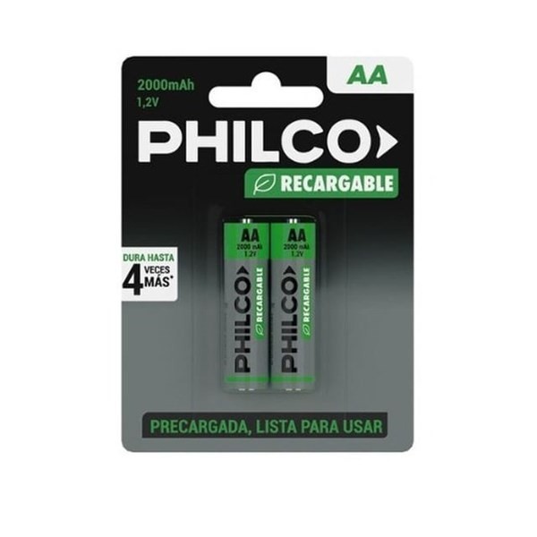 Philco Pilas AA Recargables (2 Unidades)