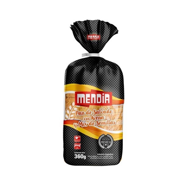 Pan De Salvado Mendia Con Semillas 360 Xg #1