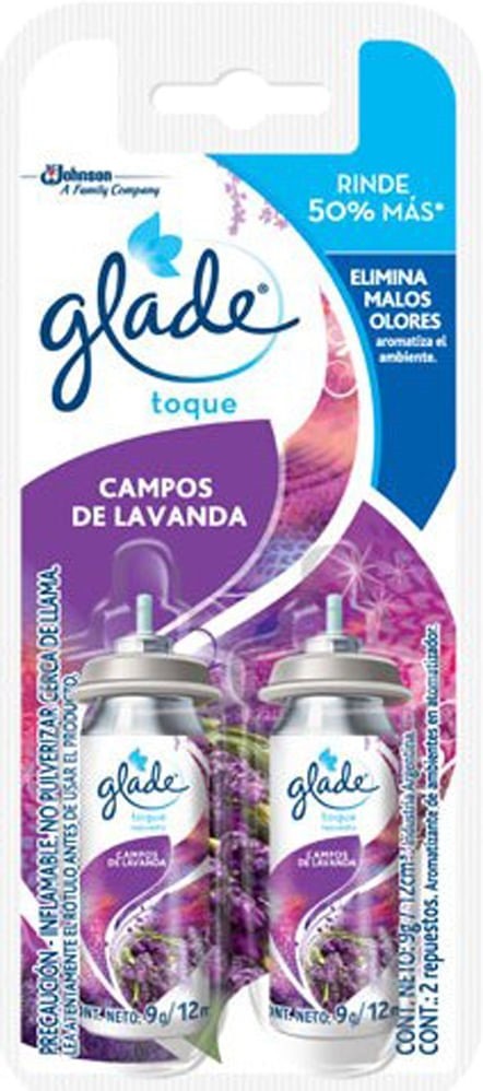 Repuesto Aromatizador De Ambientes Campos De Lavanda 2 Un X 12 Ml C/u
