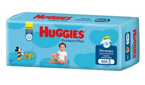 Huggies Pañales Protec Plus Talle g (8 Unidades)
