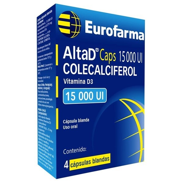 Altad 15000ui | 4 Capsulas blandas | Colecalciferol  #1