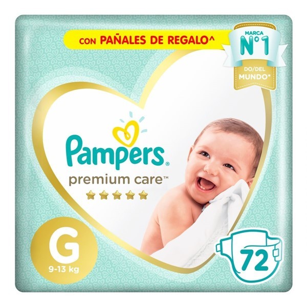 Pampers Pañales Premium Care Talle g (72 Unidades) #1